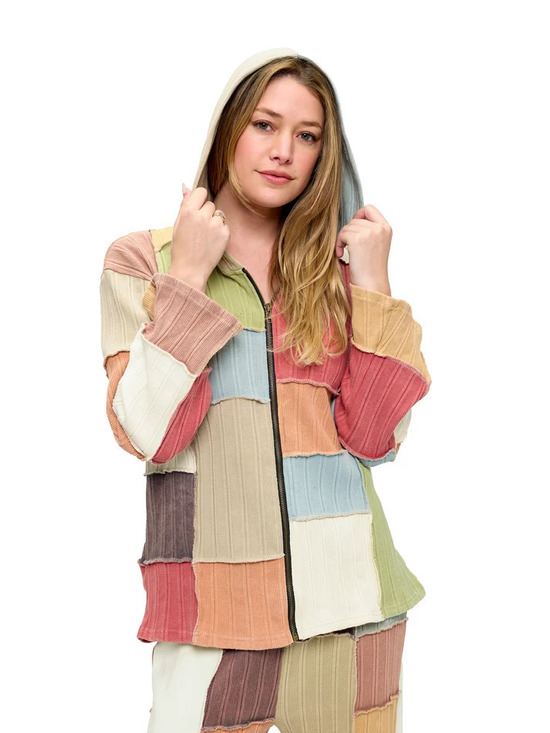 Yak & Yeti Jackets & Blazers - 26895 | Yak & Yeti Zip Up Patchwork Colorblck Multicolor Jacket | Sizes S/M-L/XL